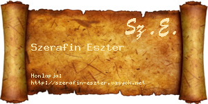 Szerafin Eszter névjegykártya