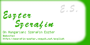 eszter szerafin business card